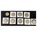 (9)40%SILVER KENNEDY HALF DOLLARS