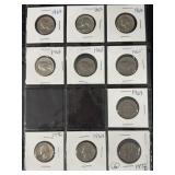 (10) ASSTD SILVER WASHINGTON QUARTERS