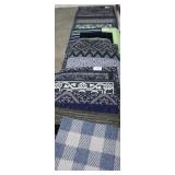 BLUE/ GREEN COLORED THROW RUGS COLLECTION