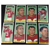 (8) BOSTON FOOTBALL CARDS CIRCA 1960