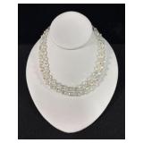 LAGUNA CROWN JEWEL LOOK DOUBLE STRAND GLASS