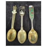 (3) STERLING SILVER COLLECTOR SPOONS FROM DENMARK
