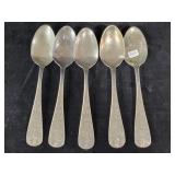 (5) STERLING SILVER SPOONS BY G.T. SADTLER & SONS