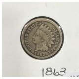 1863 INDIAN HEAD PENNY