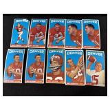 (10) DENVER FOOTBALL CARDS CIRCA 1960