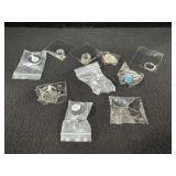 (10) ASSTD STAINLESS STEEL RINGS - VARIOUS SIZES