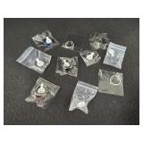 (10) ASSTD STAINLESS STEEL RINGS - VARIOUS SIZES