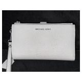 MICHAEL KORS ADELE PEBBLED LEATHER DOUBLE-ZIP