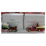 COMM. BLOWN GLASS FIREFIGHTER ORNAMENTS