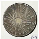 1846 MEXICO 8 REAL SILVER COIN (90%)