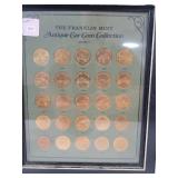 THE FRANKLIN MINT ANTIQUE CAR COIN COLLECTION -