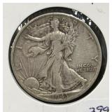 1943-S WALKING LIBERTY HALF DOLLAR