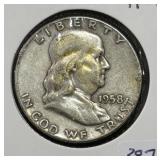 1958 FRANKLIN HALF DOLLAR