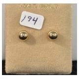 14K GOLD STUD EARRINGS