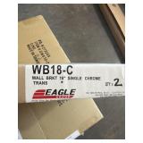 (3) BOXES 2 per box 6 pc EAGLE 18' WALL BRACKETS