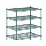 24'x36' GREEN METAL SHELVES-25 SHELVES-NO LEGS