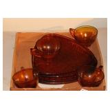 AMBER 'DAISY & BUTTON SNACK SET