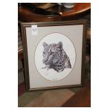 GUY COHELEACH PRINT TITLED 'LEOPARD HEAD'