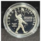 2006 BEN FRANKLIN "SCIENTIST" PROOF SILVER DOLLAR
