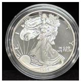 1995-P PROOF SILVER EAGLE - BOX AND COA