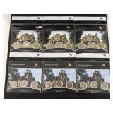 (6) AMERICAN THE BEAUTIFUL QUARTERS 3 COIN SETS -
