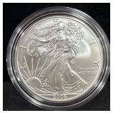 2006 UNC SILVER EAGLE - BOX AND COA