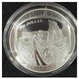 2019 APOLLO 11 50TH ANN. COMM. COIN SILVER PROOF