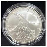 2005 MARINE CORPS 230TH ANN. PROOF SILVER DOLLAR -