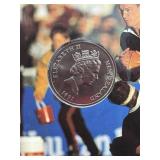 1991 RUGBY WORLD CUP COMM. $5 COIN