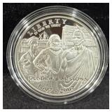JAMESTOWN 400TH ANN. PROOF SILVER DOLLAR -