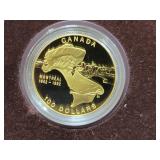 92 CANADIAN $100 350TH ANN. MONTREAL14K GOLD COIN