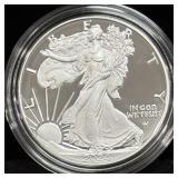 2024-W PROOF SILVER EAGLE - BOX AND COA