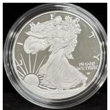 2024-S PROOF SILVER EAGLE - BOX AND COA