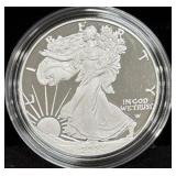 2024-S PROOF SILVER EAGLE - BOX AND COA