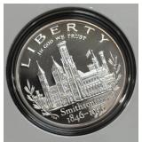 150TH ANN. OF THE SMITHSONIAN INSTITUTION SILVER