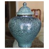 Chinese Porcelain Urn Style Glazed Jar w/ Lid #1