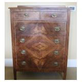1820-1920 Paine Mahogany Tallboy Chest of Drawers