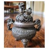 Antique Chinese Bronze Tripod Incense Burner