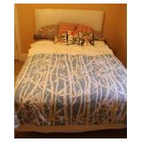 Full Size Bed Frame & Bedding