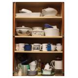 Misc. Kitchen Dish Cabinet Contents