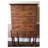 18th Cen. Queen Anne Style Flat Top Highboy Chest