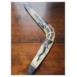 Australian Aboriginal Goanna Lizard Boomerang