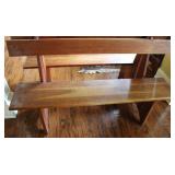 Wooden Mid Century Modern Style Bench #2