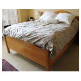 Queen Bed Frame w/ Mattress & Bedding