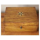19th Century Walnut Box w/ Star Inlay