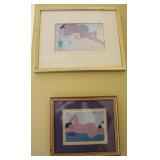 (2) Pegge Hopper Prints Framed