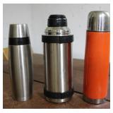 (3) Stainless Steel Thermos