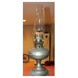 Early 1900s Rayo Nickel Plated Oil Lamp