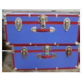 (2) Footlocker Storage Trunks