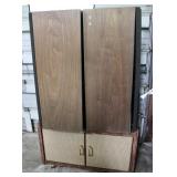 (2) Optimus Floor Speakers w/ Media Cabinet